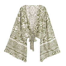 Load image into Gallery viewer, Wild Floral Print ,Short Kimono ,Bikini Cover-ups
