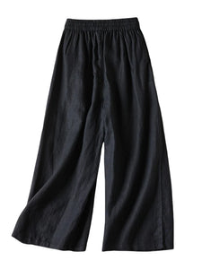 Solid  Linen Cotton ,Bohemian Pants