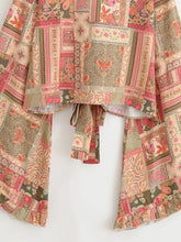 Load image into Gallery viewer, Wild Floral Beach Kimono Ruffles  Tie-Front Boho Cover-ups
