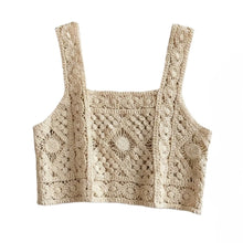 Load image into Gallery viewer, Hollow Out Tank Tops Bohemian Vest Vintage Boho Embroidery Camis
