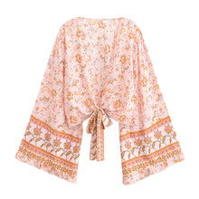 Load image into Gallery viewer, Wild Floral Print ,Short Kimono ,Bikini Cover-ups
