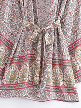 Load image into Gallery viewer, Bohemian Kimino ,Short Robe , Boho Bikini Cover-ups
