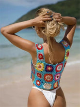 Load image into Gallery viewer, Hollow Out Tank Tops, Bohemian Vest,Rainbow Tassel Knitted Camis
