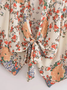 Bohemian Kimono, Boho Bikini Cover-ups,Yellow Floral