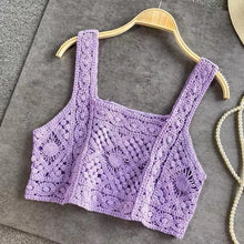 Load image into Gallery viewer, Hollow Out Tank Tops Bohemian Vest Vintage Boho Embroidery Camis
