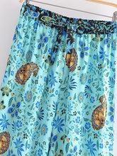 Load image into Gallery viewer, Pink Floral Print ,Bohemian Pant , Rayon Boho Pants

