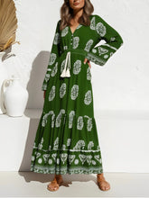 Load image into Gallery viewer, Wild Floral Tassel,Beach Bohemian Dress,Boho Maxi Dress
