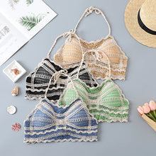 Load image into Gallery viewer, Hollow Out Sleeveless Crop Tops Bohemian Vest
