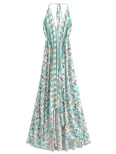 Load image into Gallery viewer, Wild Floral ,Open Back,Strapless Boho Dress
