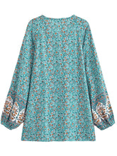 Load image into Gallery viewer, Floral Printed  Boho Blouse Shirts  Bohemian Blusas Tops
