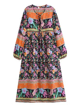 Load image into Gallery viewer, Wild Flower ,Beach Bohemian Maxi Dress, Boho Dress
