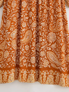 Wild Floral Print,Bohemian Maxi Dress,Boho Dress
