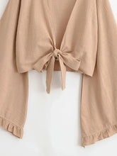 Load image into Gallery viewer, Star Moon Embroidery Short Bohemian Kimono Ruffles Flare Sleeves
