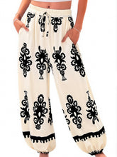 Load image into Gallery viewer, Green Floral Print ,Baggy Pants , Yoga Bloomers
