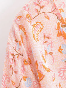 Wild Floral Print ,Short Kimono ,Bikini Cover-ups