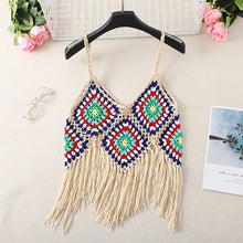 Load image into Gallery viewer, Hollow Out Floral EmbroideryBohemian Knitted  Boho Camis
