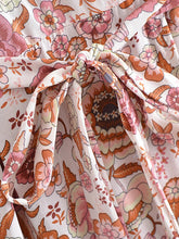 Load image into Gallery viewer, Green Wild Floral-Wrap Boho Mini Dress
