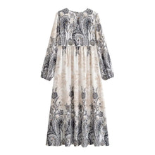Load image into Gallery viewer, Floral Printed Long Bohemian Dress Beach Holiday Maxi Dress
