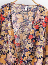 Load image into Gallery viewer, Wild Floral Print ,Boho Kimono,Bikini Cover-ups
