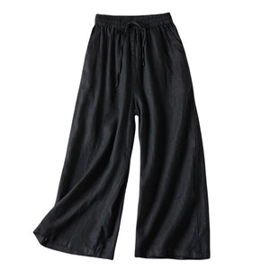 Solid  Linen Cotton ,Bohemian Pants
