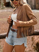 Load image into Gallery viewer, Hollow Out, Open Stitch ,Fringe Jacket Cowgirl
