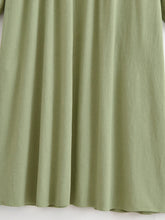 Load image into Gallery viewer, Linen Cotton,Wild Floral Embroidery , Lace-up Tassel Maxi Boho Dress
