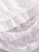 Load image into Gallery viewer, White Mesh Embroidery,Wedding Pleated Skirt, Boho Skirts
