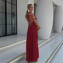 Load image into Gallery viewer, Linen Cotton ,Sexy Knitted Backless, Beach Boho Dress

