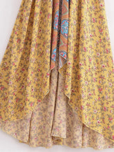 Load image into Gallery viewer, Wild Floral ,Open Back,Strapless Boho Dress
