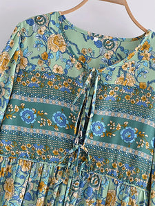 Multi Floral Print , Beach Bohemian , Boho Dress