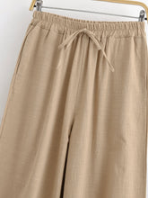 Load image into Gallery viewer, Wild Flower Embroidery ,Linen Cotton Baggy Pants, Bloomers Loose Yoga Trousers
