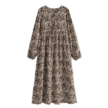 Load image into Gallery viewer, Leopard Print,Bohemian Dress,Boho Dress Robe
