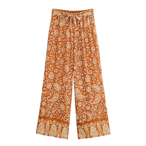 Floral Print ,Wide Leg Pants ,Boho Pants