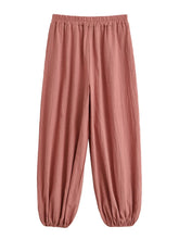 Load image into Gallery viewer, Sun Moon Embroidery Linen Cotton Bloomers Baggy Pants Yoga Trousers
