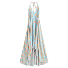 Load image into Gallery viewer, Wild Floral ,Open Back,Strapless Boho Dress
