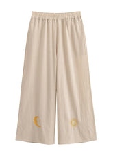 Load image into Gallery viewer, Sun and Moon Embroidery ,Bohemian Pants ,Boho Trousers
