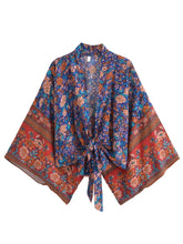 Load image into Gallery viewer, Bohemian Kimono, Boho Bikini Cover-ups,Yellow Floral
