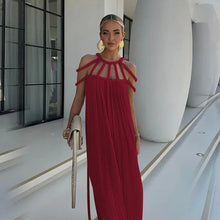 Load image into Gallery viewer, Linen Cotton ,Sexy Knitted Backless, Beach Boho Dress
