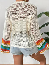 Load image into Gallery viewer, Retro Crochet Rainbow ,Long-sleeved Cardigan ,Handmade Crochet Knitted Cover-ups
