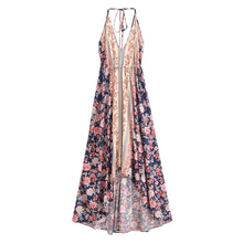 Load image into Gallery viewer, Wild Floral ,Open Back,Strapless Boho Dress
