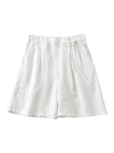 Solid Linen Cotton Shorts,Boho Shorts