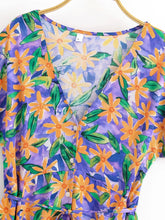 Load image into Gallery viewer, Wild Floral Print,Bohemian Mini Dress ,Beach Boho Dress
