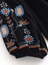 Load image into Gallery viewer, Floral Embroidery, Linen Cotton Shirts ,Boho Blusas
