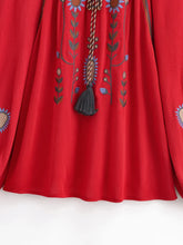 Load image into Gallery viewer, Floral Embroidery, Linen Cotton Shirts ,Boho Blusas

