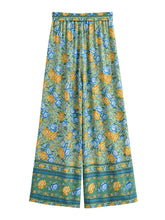 Load image into Gallery viewer, Floral Print Two Piece Suits  2 Pieces Boho Sets

