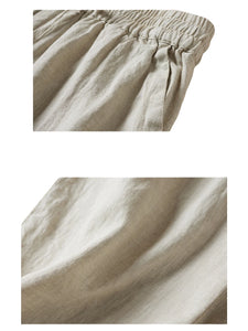 Solid  Linen Cotton ,Bohemian Pants