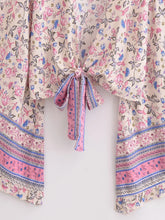 Load image into Gallery viewer, Wild Floral Print ,Short Kimono ,Bikini Cover-ups
