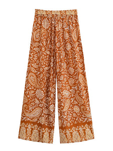 Floral Print ,Wide Leg Pants ,Boho Pants