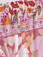Load image into Gallery viewer, Boho Skirt, Pink Floral ,Bohemian Maxi Skirts
