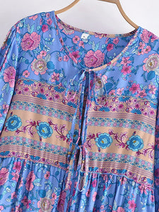 Multi Floral Print , Beach Bohemian , Boho Dress